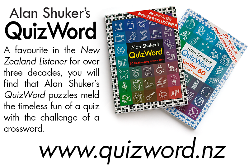 A favourite in the New Zealand Listener for over three decades, you will find that Alan Shuker's QuizWord puzzles meld the timeless fun of a quiz with the challenge of a crossword. www.quizword.nz